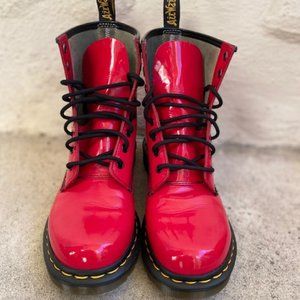 Dr Martens Red Patent Leather 1460W S Ladies 8, EU 39, UK 6